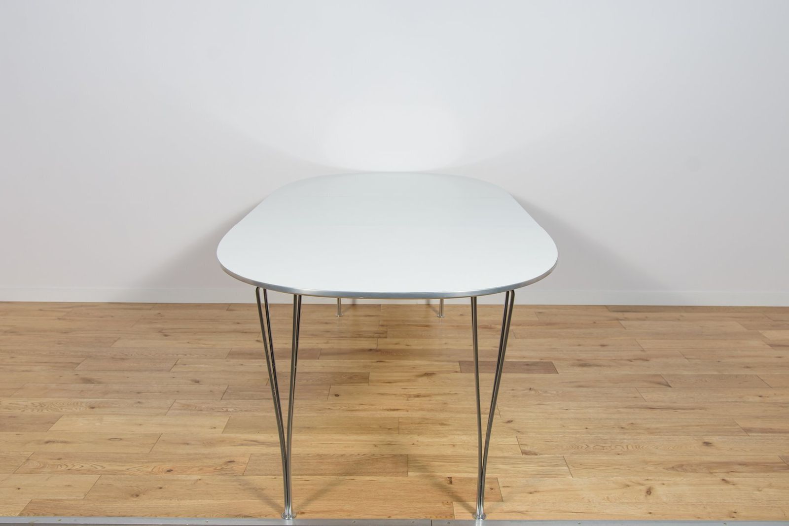 photo vinterior Mid Century Modern Extendable Ellipse B612 Dining Table By Piet Hein & Bruno Mathsson For Fritz Hansen, 1960s