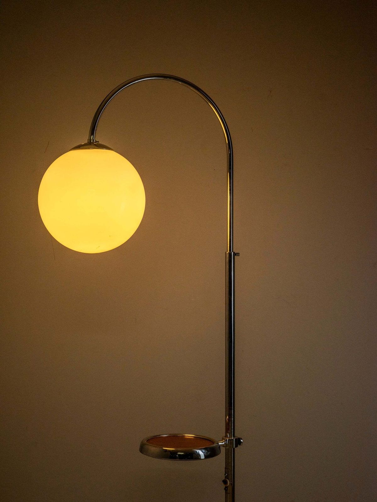 Functionalistische Verstelbare Chromen Vloerlamp, Tsjecho Slowakije, Jaren 1930 photo furniture