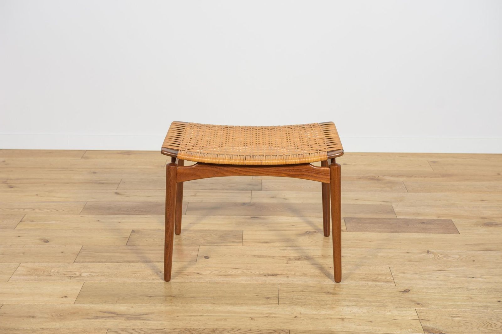 Mid Century Modern Teak Stool By Sigfrid Omann For ølholm Furniture Factory, 1950s photo for sale