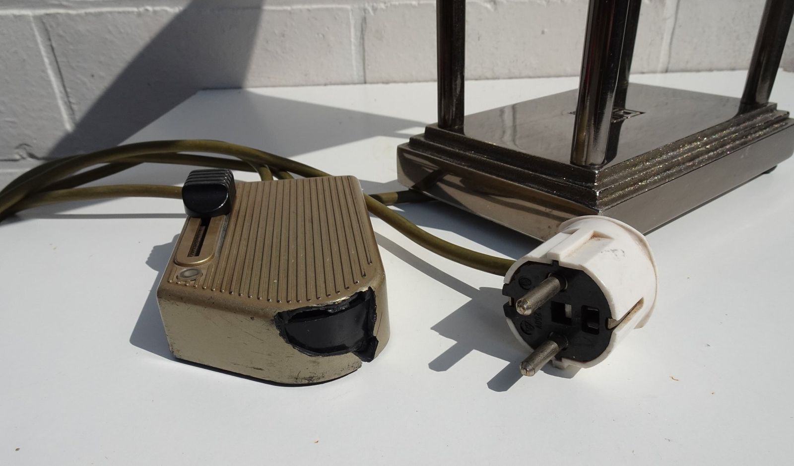 2409.0 Brushed Grey Metal Megawatt Table Lamp By Peter Ghyczy, 1980s photo
