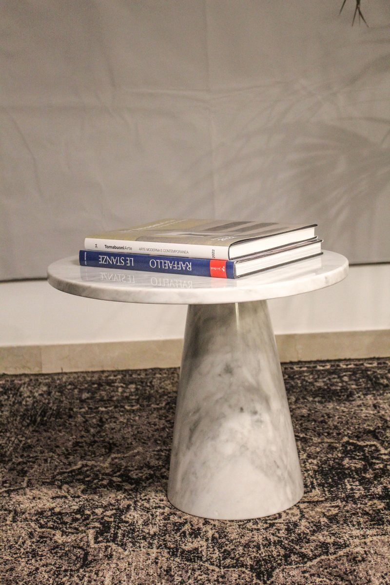 Italian Eros Series Coffee Tables In White Carrara Marble By Angelo Mangiarotti, 1970s, Set Of 2 photo for sale