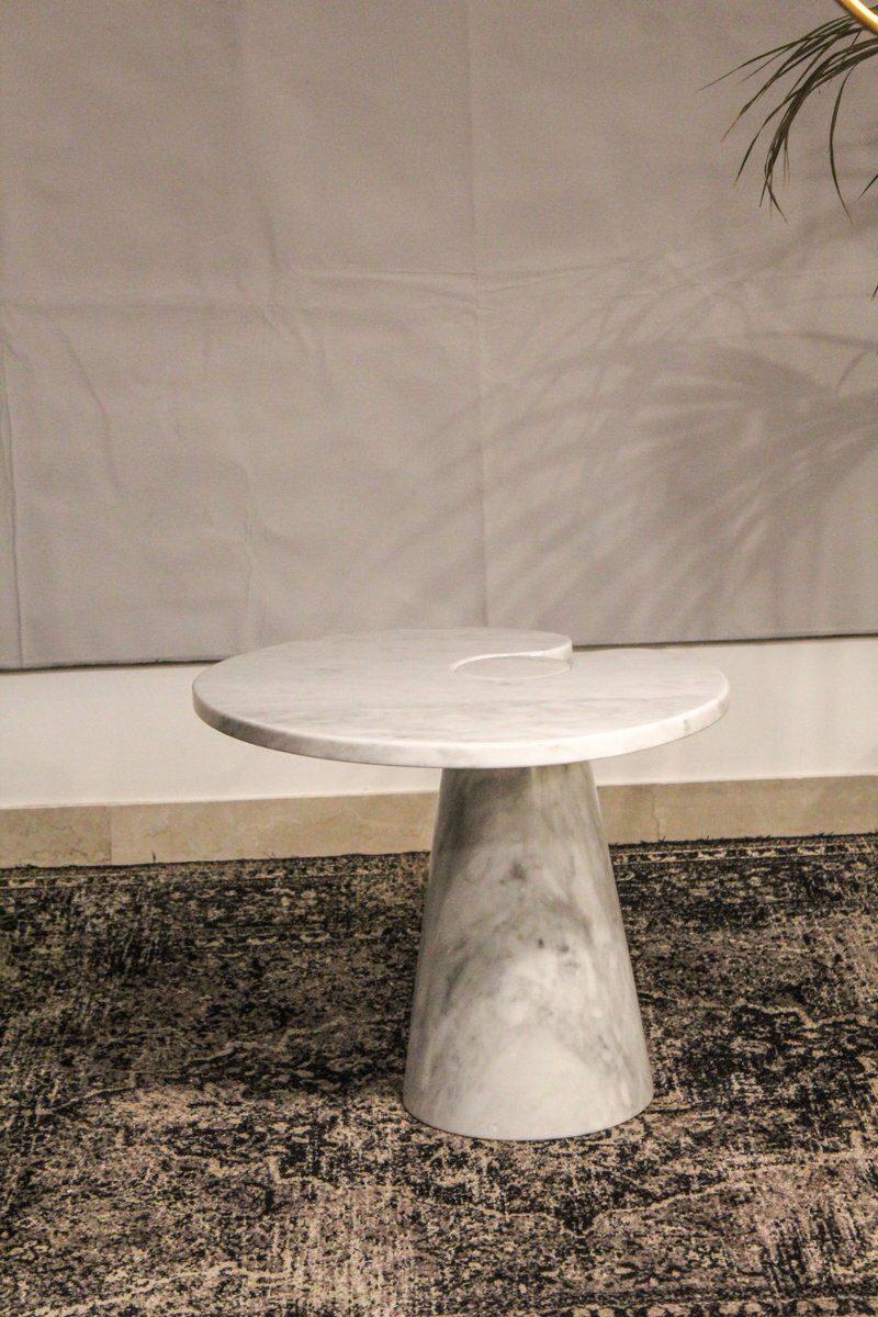 Italian Eros Series Coffee Tables In White Carrara Marble By Angelo Mangiarotti, 1970s, Set Of 2 photo Furniture