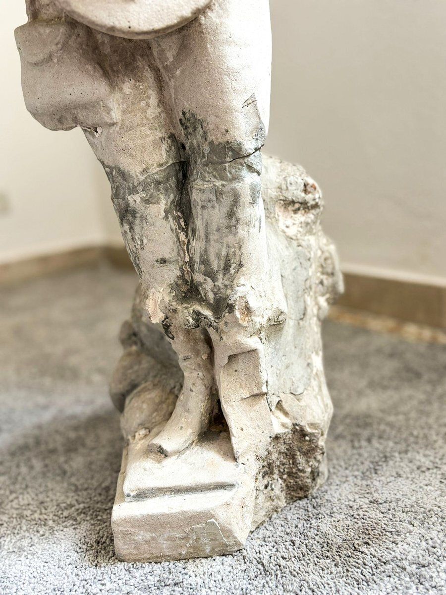 Carved Sculpture Of Lucky Minstrel, 1700, Stone photo vinterior