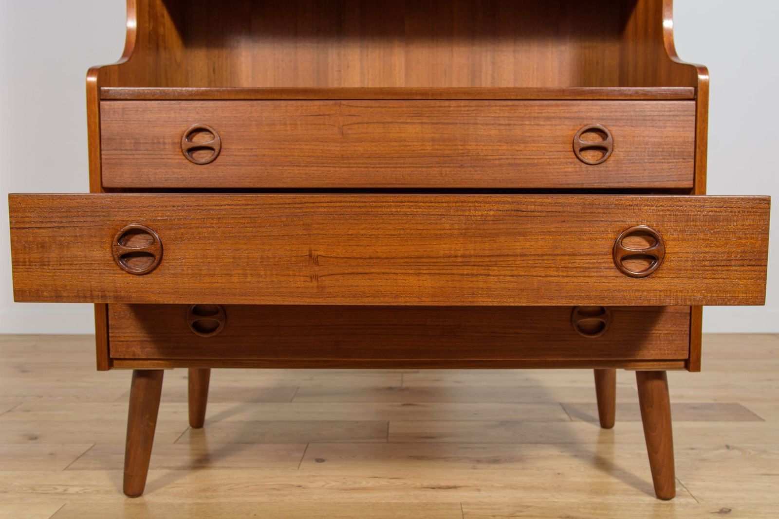 Furniture Mid Century Modern Danish Teak Shelf, 1960s photo