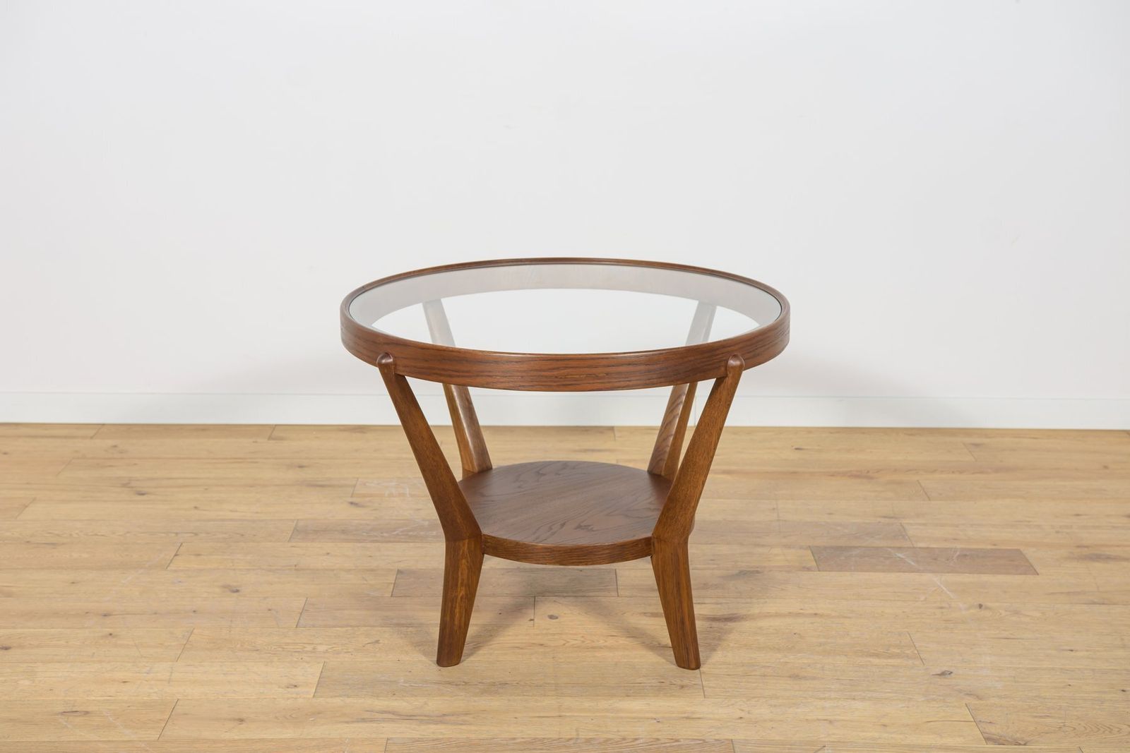 Oak & Glass Coffee Table By Karel Kozelka & Antonin Kropacek For Interior Praha, Czechoslovakia, 1940s photo for sale