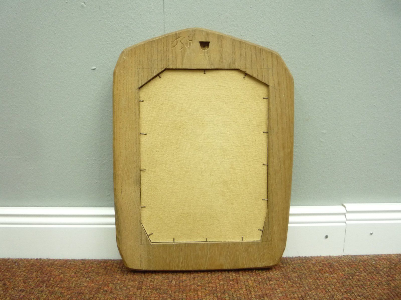 Anthroposophical Limewood Picture Frame By Fritz Schuy, 1920s photo vintage