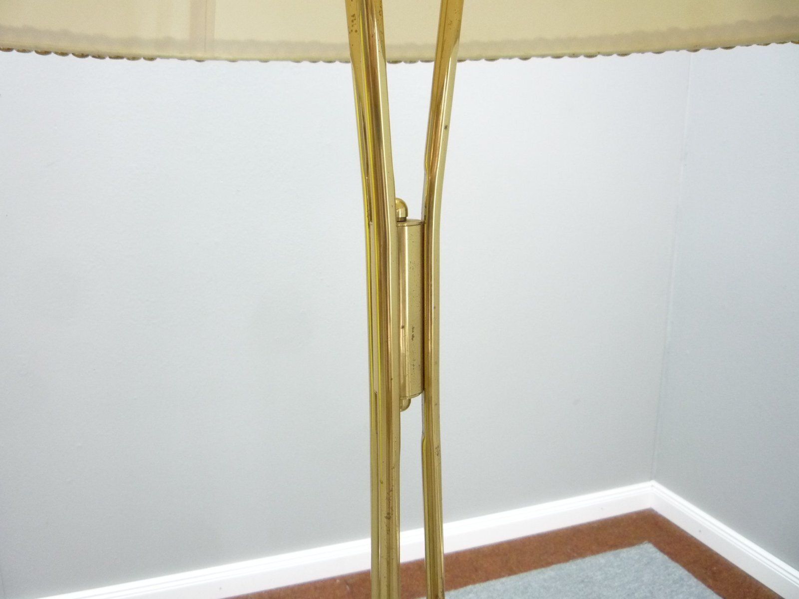 Regency Brass Floor Lamp From Deutsche Werkstätten, 1950s photo furniture