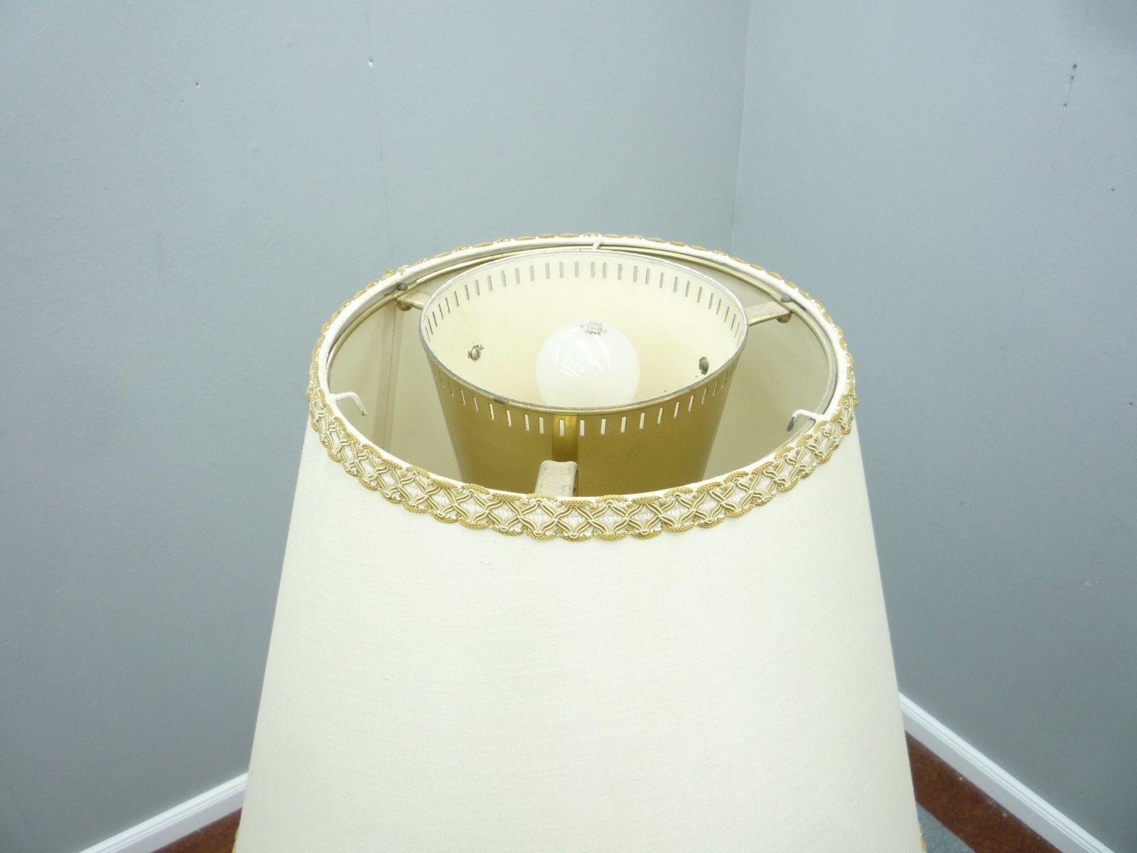 Regency Brass Floor Lamp From Deutsche Werkstätten, 1950s photo vinterior