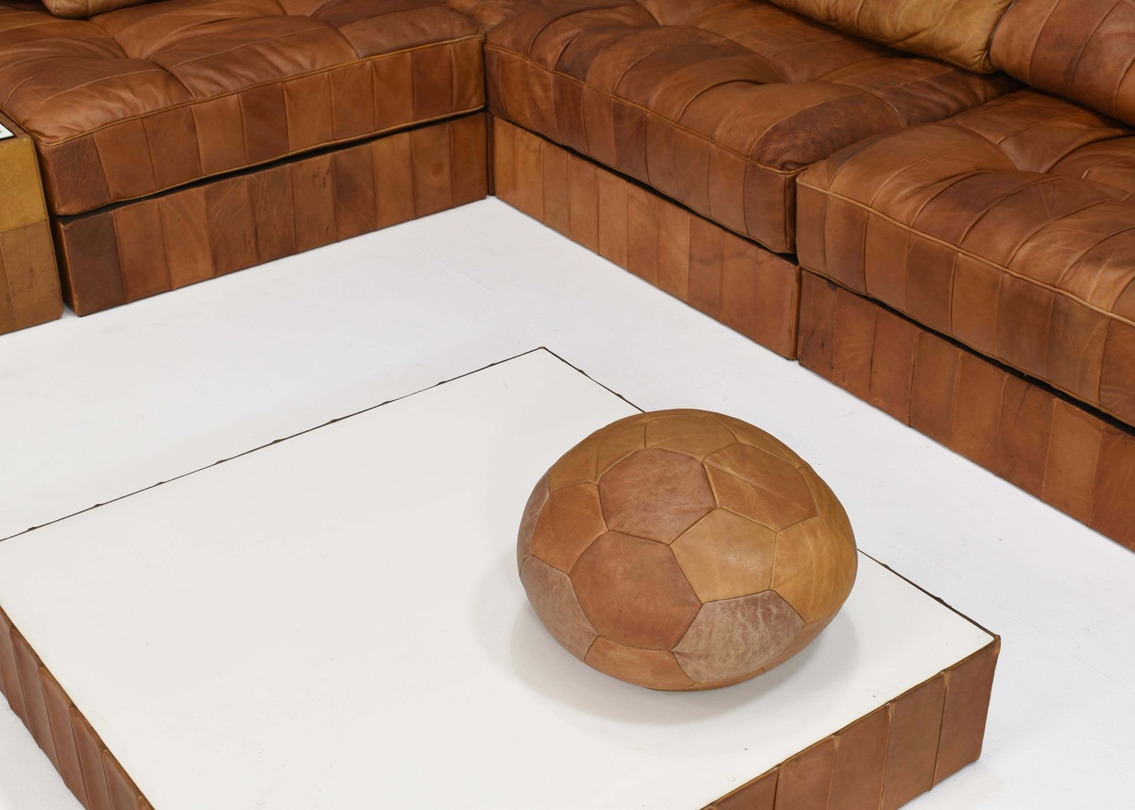 De Sede Ds 88 Landscape Sectional Sofa In Cognac Tan Leather, Switzerland 1970's photo buy