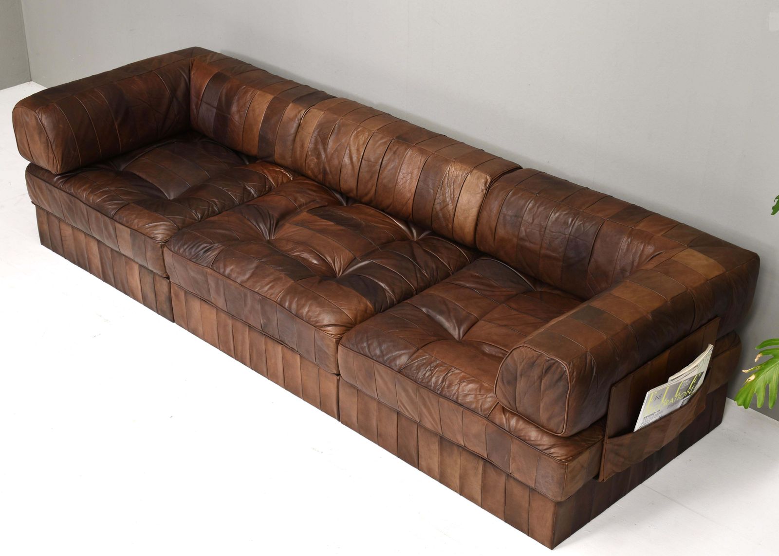 De Sede Ds 88 Sectional Sofa In Cognac Tan Brown Leather, Switzerland, 1970's photo furniture