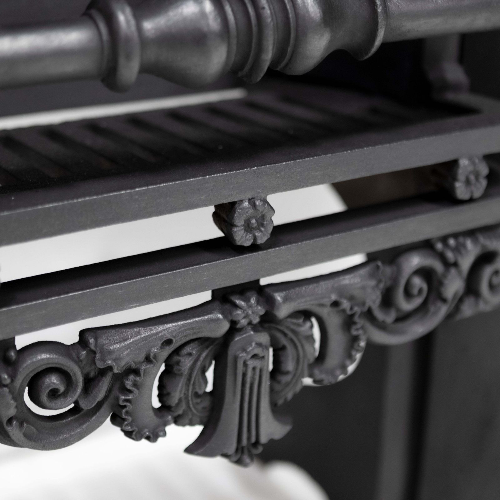Antique Ornate Georgian Cast Iron Fireplace Insert | Register Grate photo buy