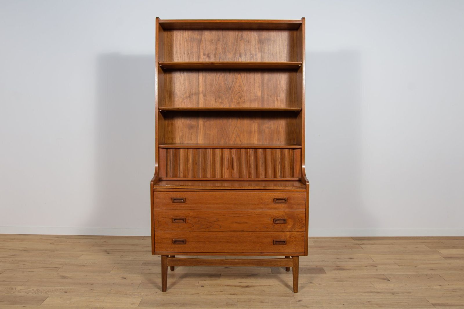 Mid Century Teak Shelf By Johannes Sorth For Bornholm, Denmark, 1960s