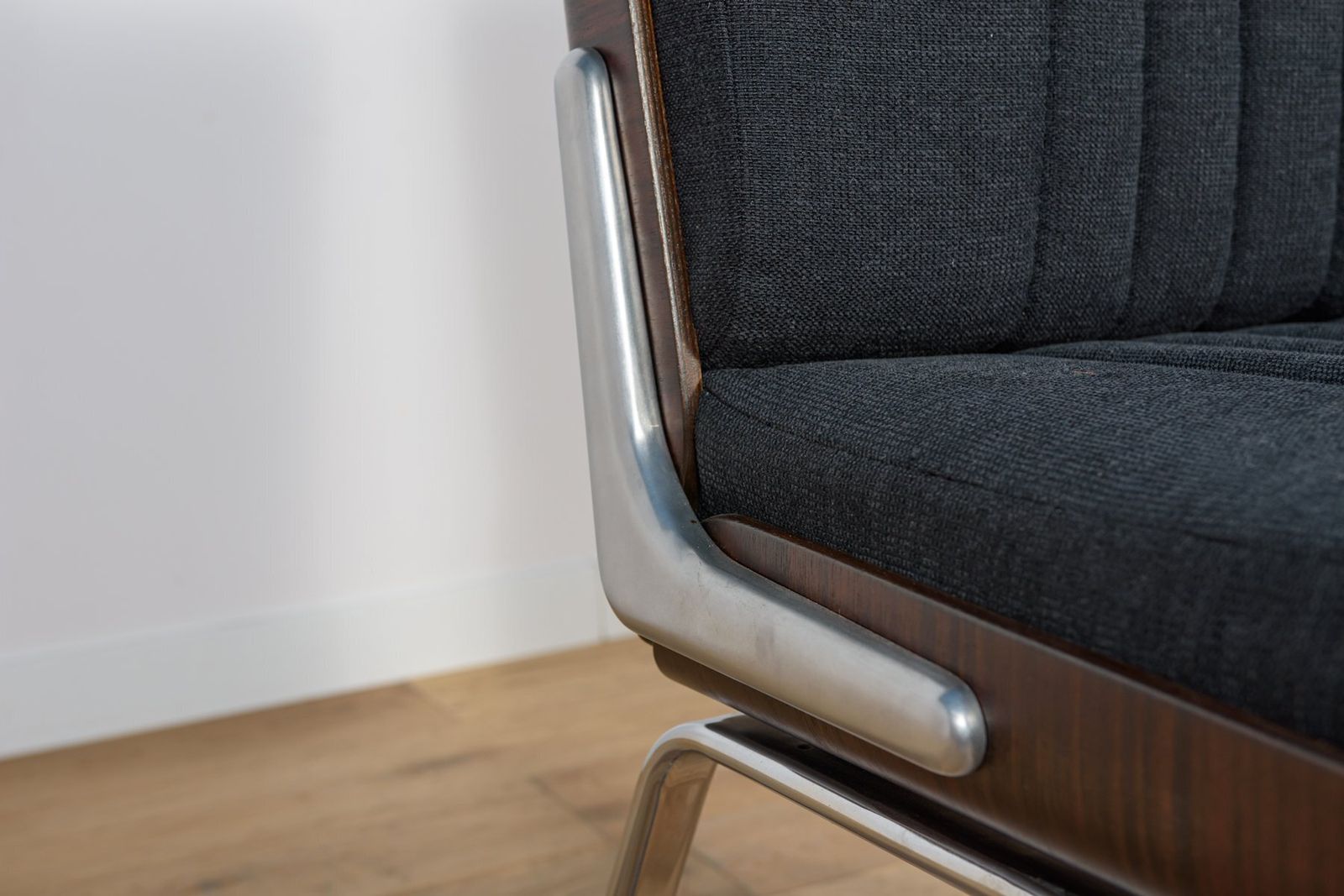 1465.0 Chrome And Rosewood Chairs By Gordon Russell, United Knigdom, 1970s, Set Of 2 photo