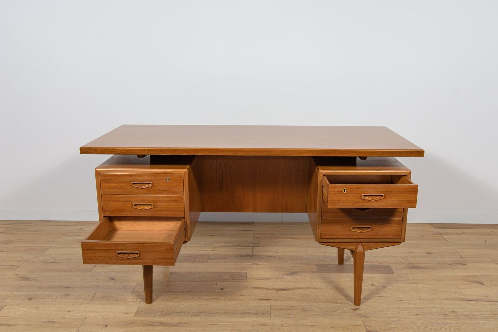 Mid Century Freestanding Teak Desk, Denmark, 1960s photo buy