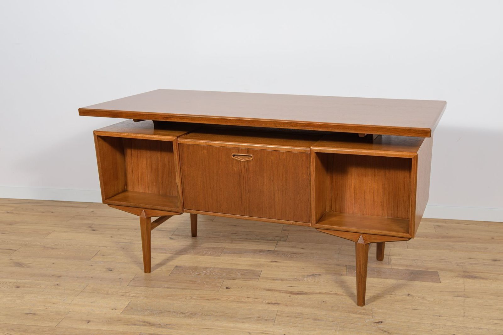photo buy Mid Century Freestanding Teak Desk, Denmark, 1960s