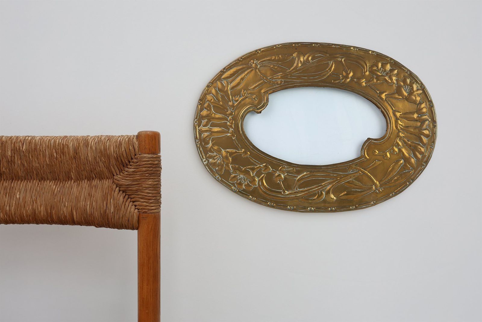 Art Nouveau Belgian Copper And Glass Photo Frame, 1910s photo for sale