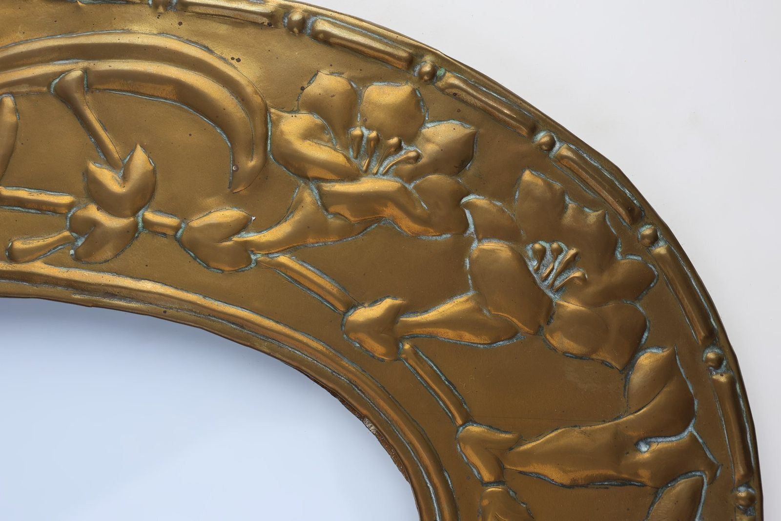 Art Nouveau Belgian Copper And Glass Photo Frame, 1910s photo buy