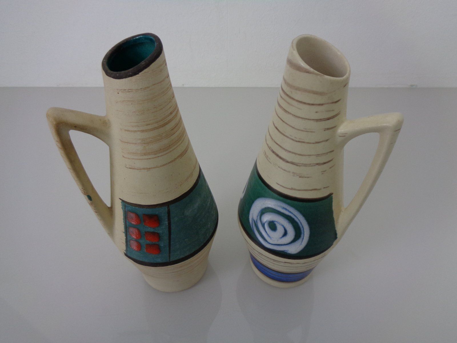 Home Decor Ceramic Vases By Heinz Siery For Scheurich, 1958, Set Of 2 photo