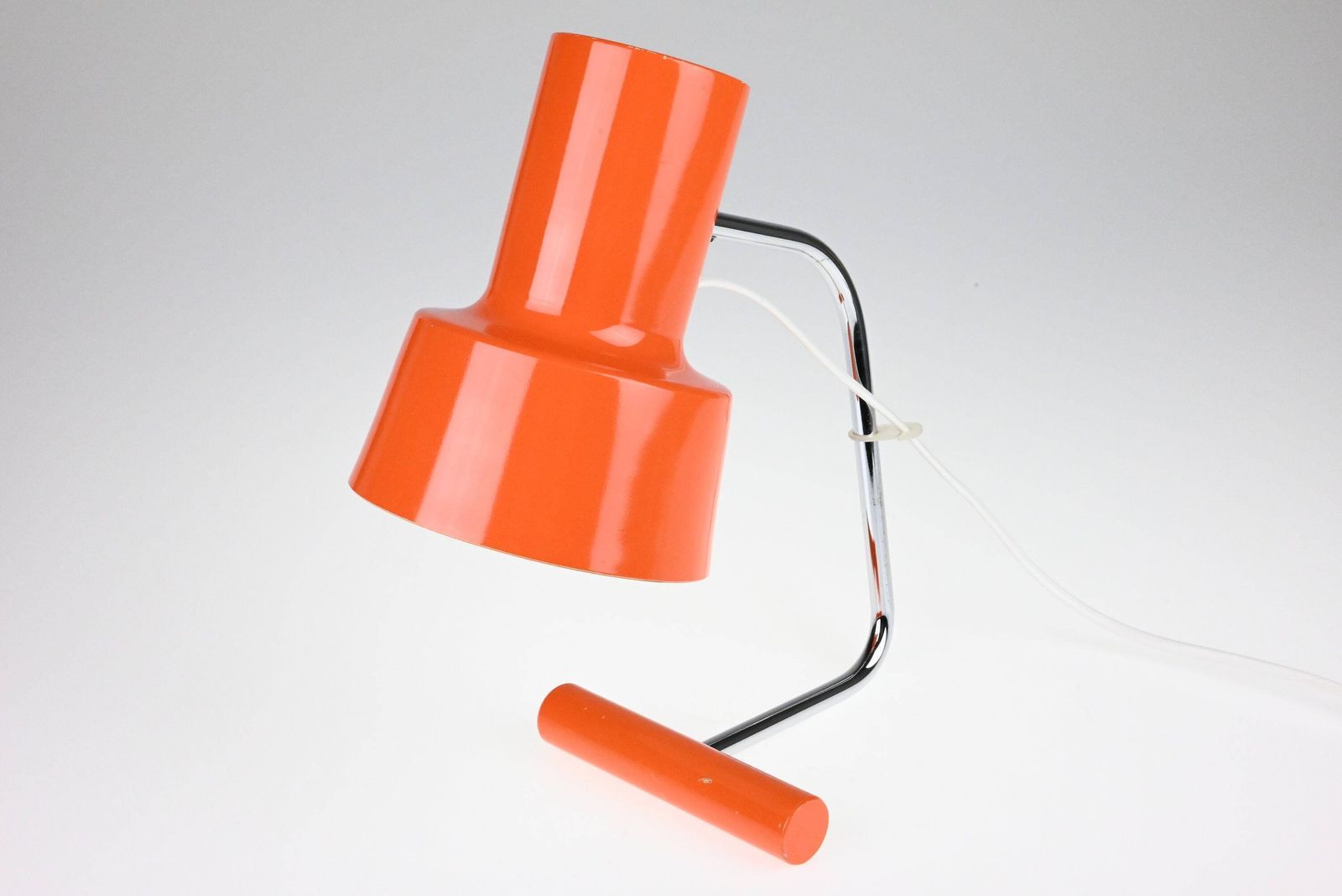 Mid Century Lamp, Table Lamp, Orange Lamp, Mid Century Lighting, Desk Lamp, Josef Hurka Lamp, Vintage Lamp, Table Light, Lighting photo for sale