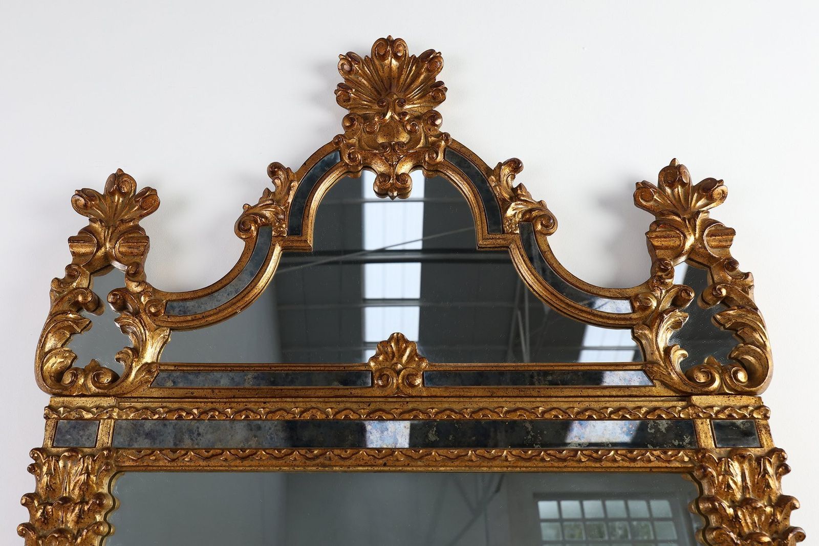 20th Century Belgian Rococo Venetian Mirror In Gilded Wood, 1980s photo furniture