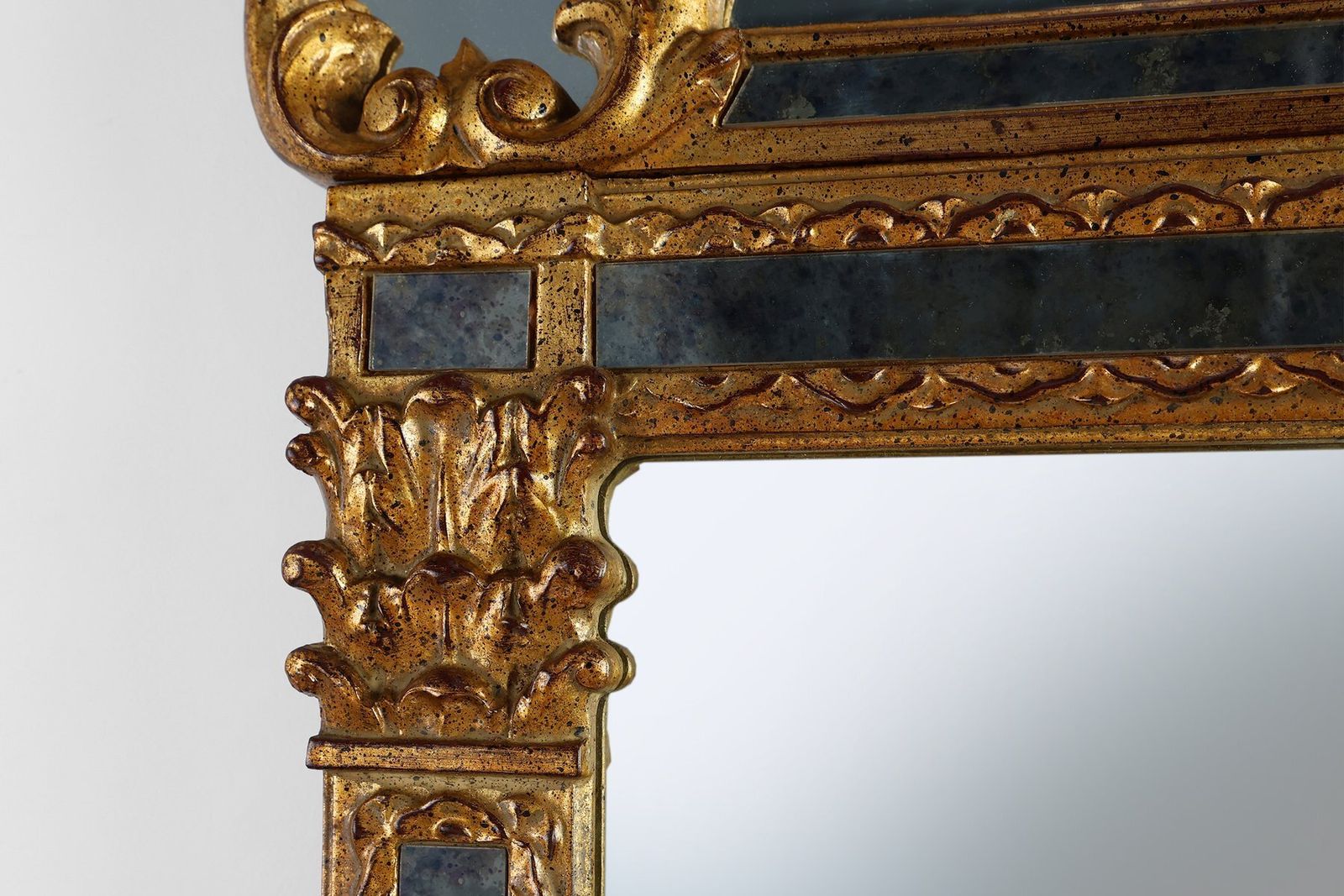 20th Century Belgian Rococo Venetian Mirror In Gilded Wood, 1980s photo 1926.0