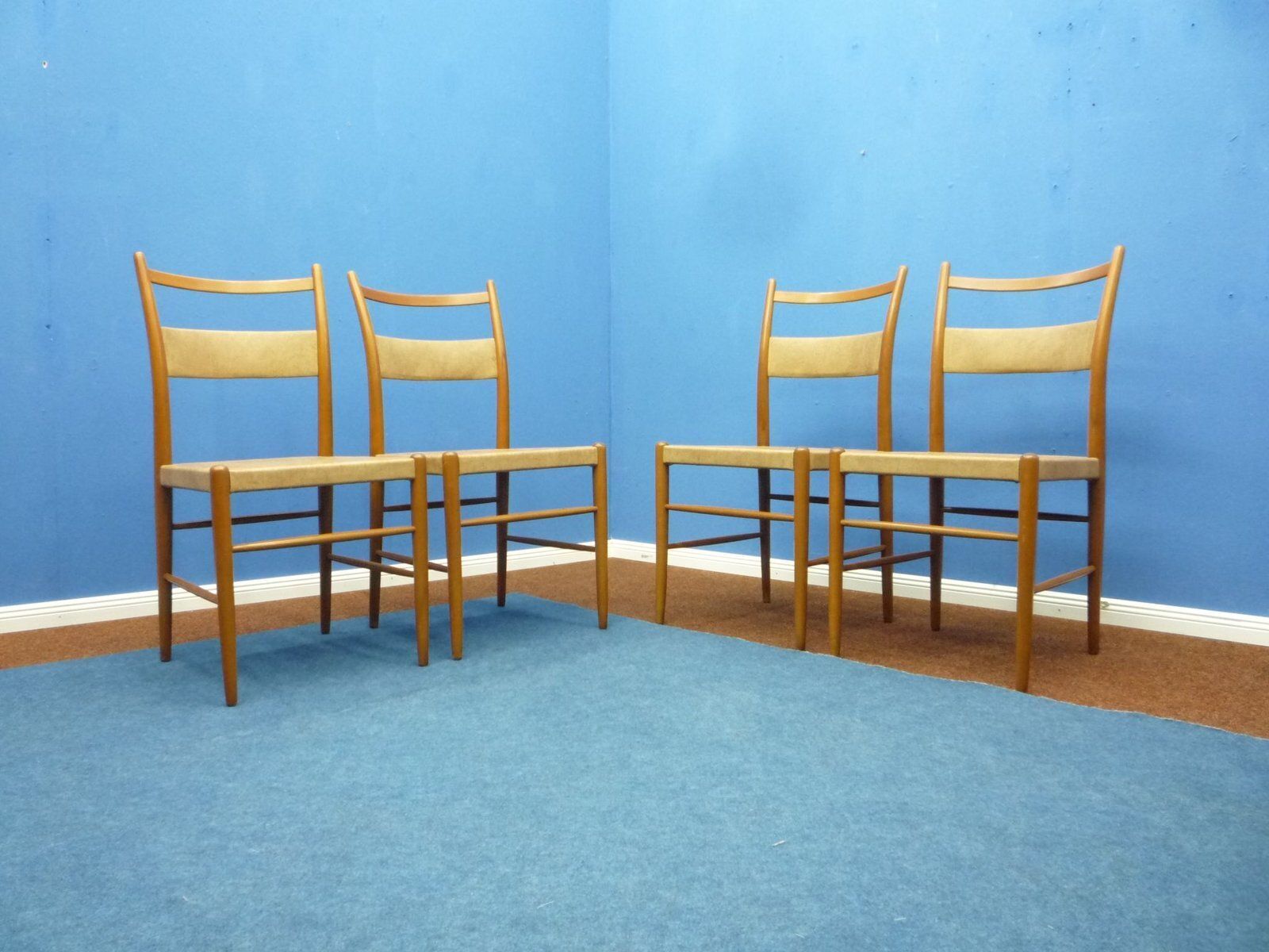 Teak Chairs By Yngve Ekström For Gemla Sweden, 1960s, Set Of 4