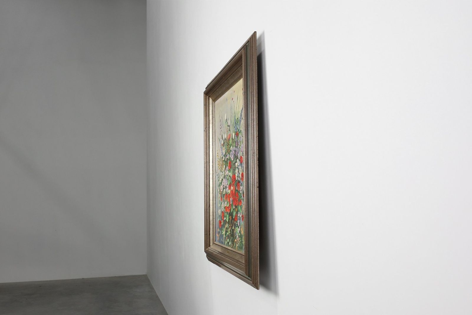 photo furniture Roger Remmerie, Baroque Still Life With Flowers, 20th Century, Oil On Canvas, Framed