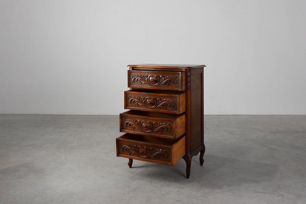 Louis XV Style Oak Chest Of Drawers, France, 1950s photo vinterior