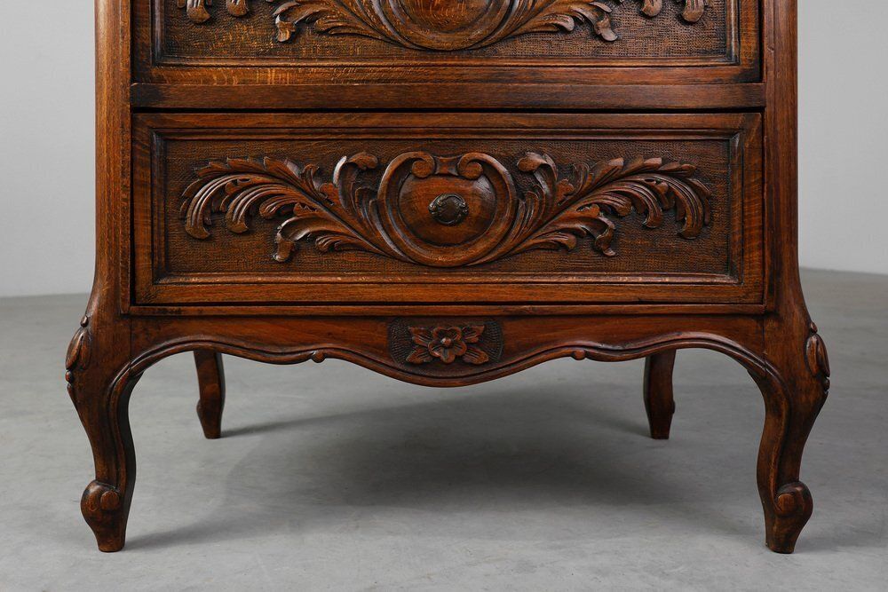 1041.0 Louis XV Style Oak Chest Of Drawers, France, 1950s photo