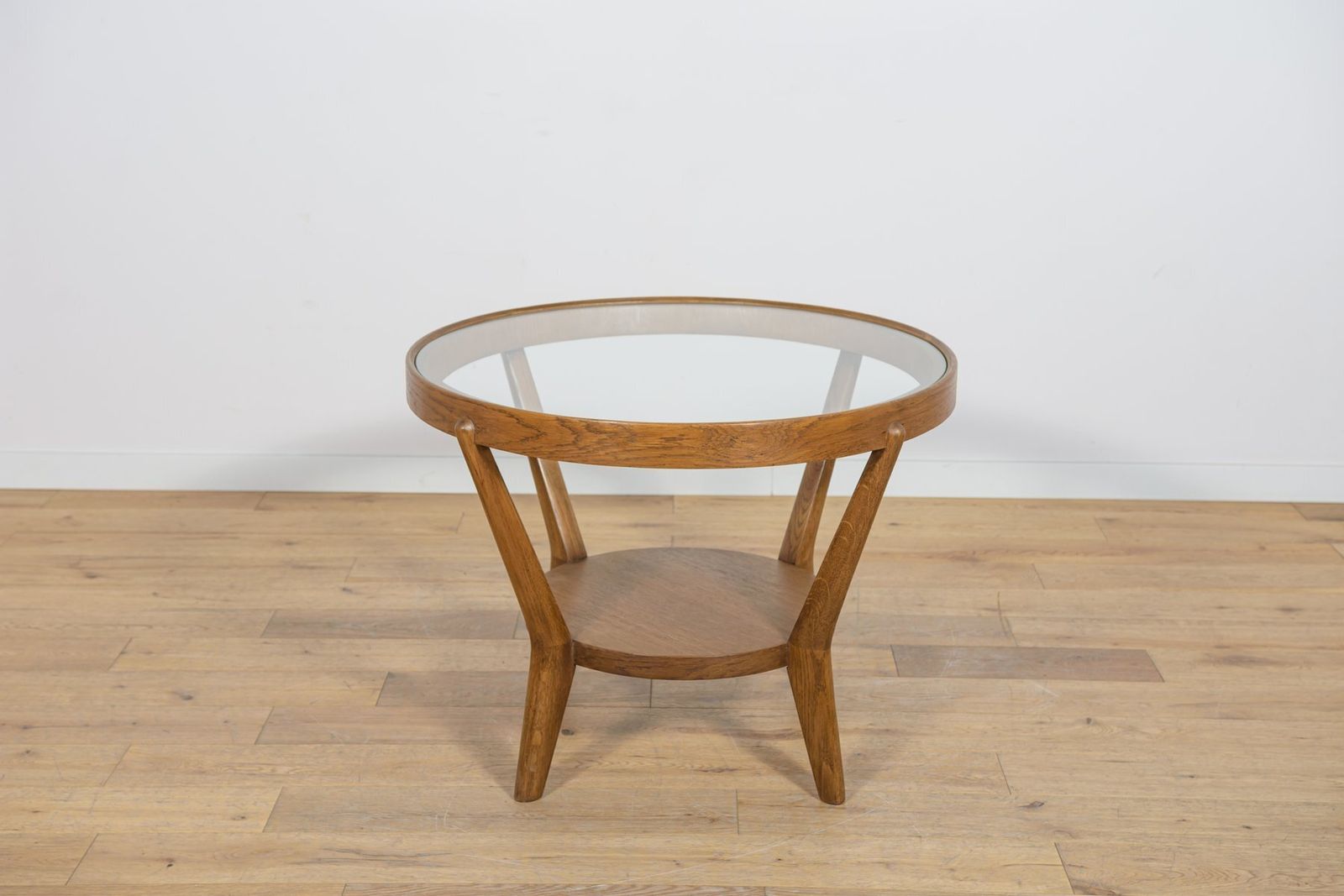 Oak & Glass Coffee Table By Karel Kozelka & Antonin Kropacek For Interior Prague, 1940s photo Furniture