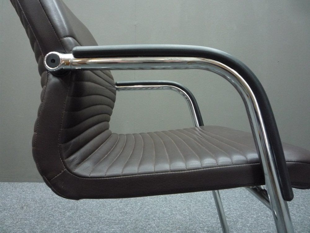 photo for sale Set Of Leather Conference Chairs By Wilkhahn, 1980s