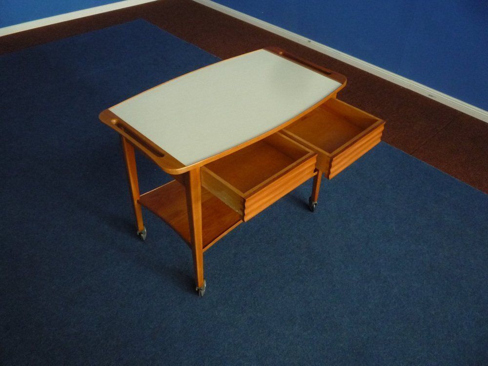 Bar Cart In Cherry From Schildknecht, 1950s photo 434.0