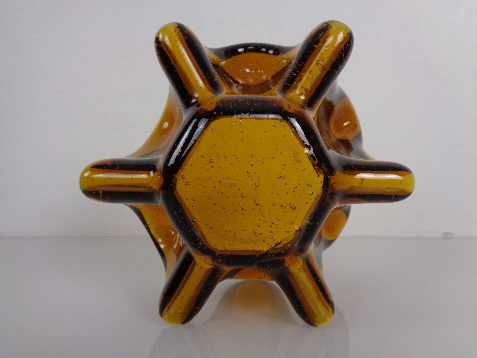 photo buy Large Murano Amber Glass Bowl, Italy, 1960s