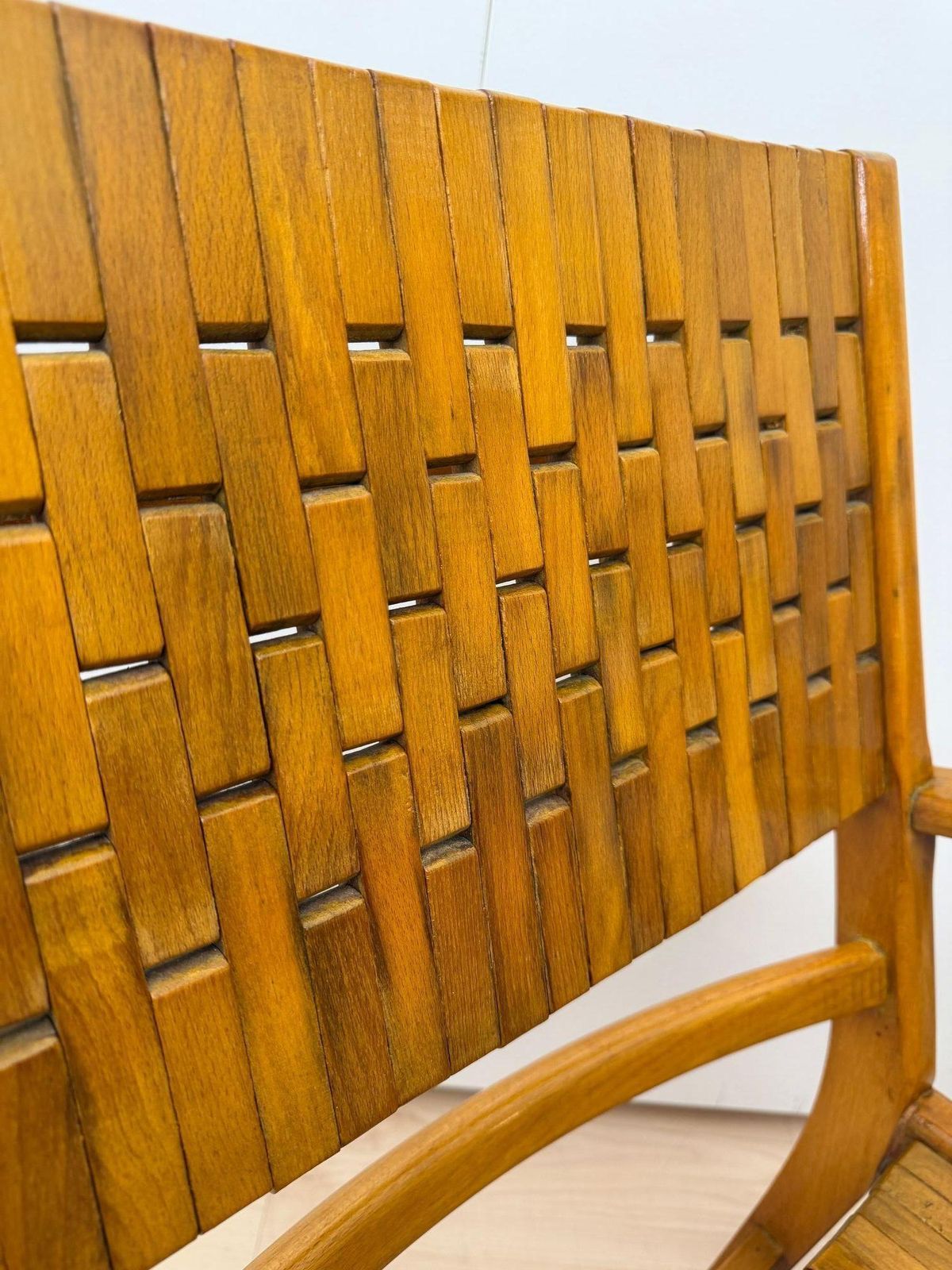 photo furniture Pair Of ‘Armchairs By, Gelenka’ Solid Beech Wood, Germany Circa 1950