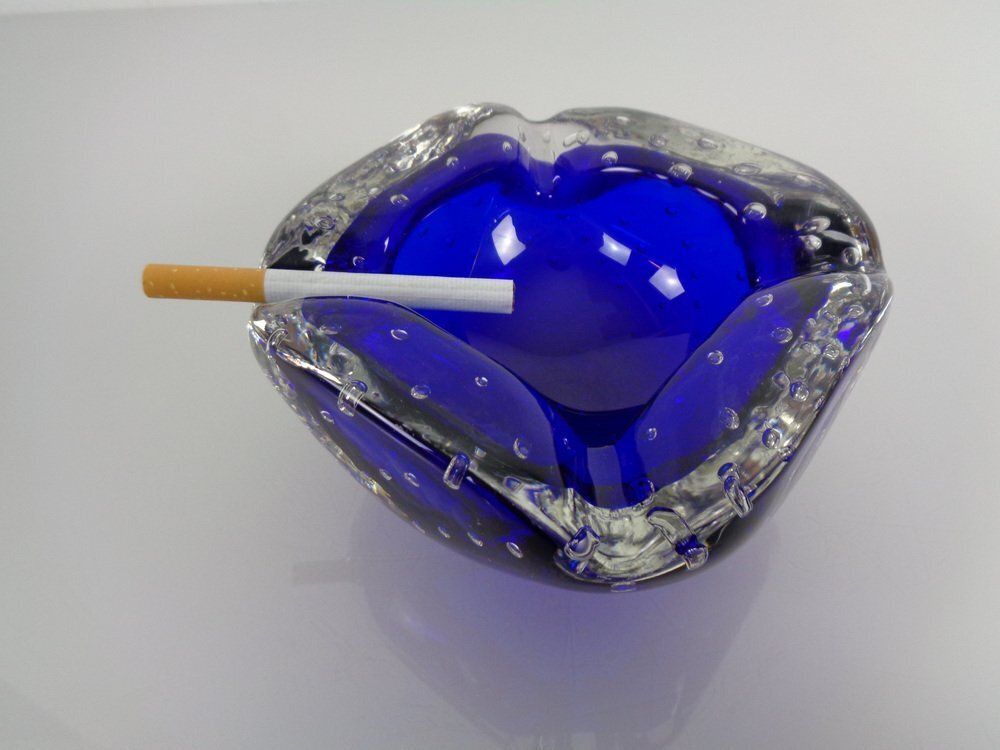 Blue Sommerso Murano Glass Ashtray, Italy, 1960s photo furniture