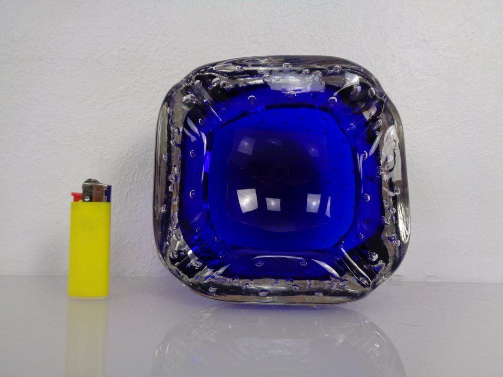 321.0 Blue Sommerso Murano Glass Ashtray, Italy, 1960s photo