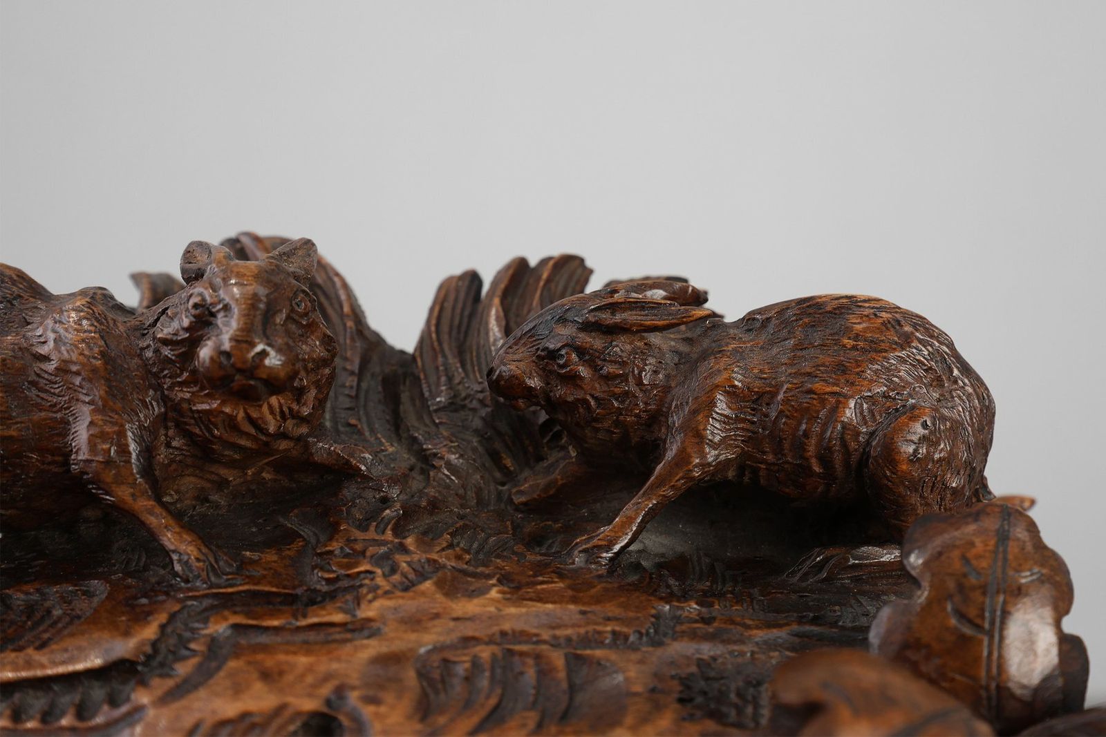 Antique Swiss Black Forest Hand Carved Jewelry Box In Oak, 1800s photo Home Decor