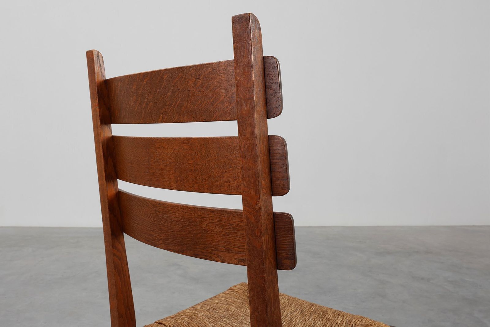 Mid Century Modern Brutalist Oak And Wicker Chair, 1960 photo buy