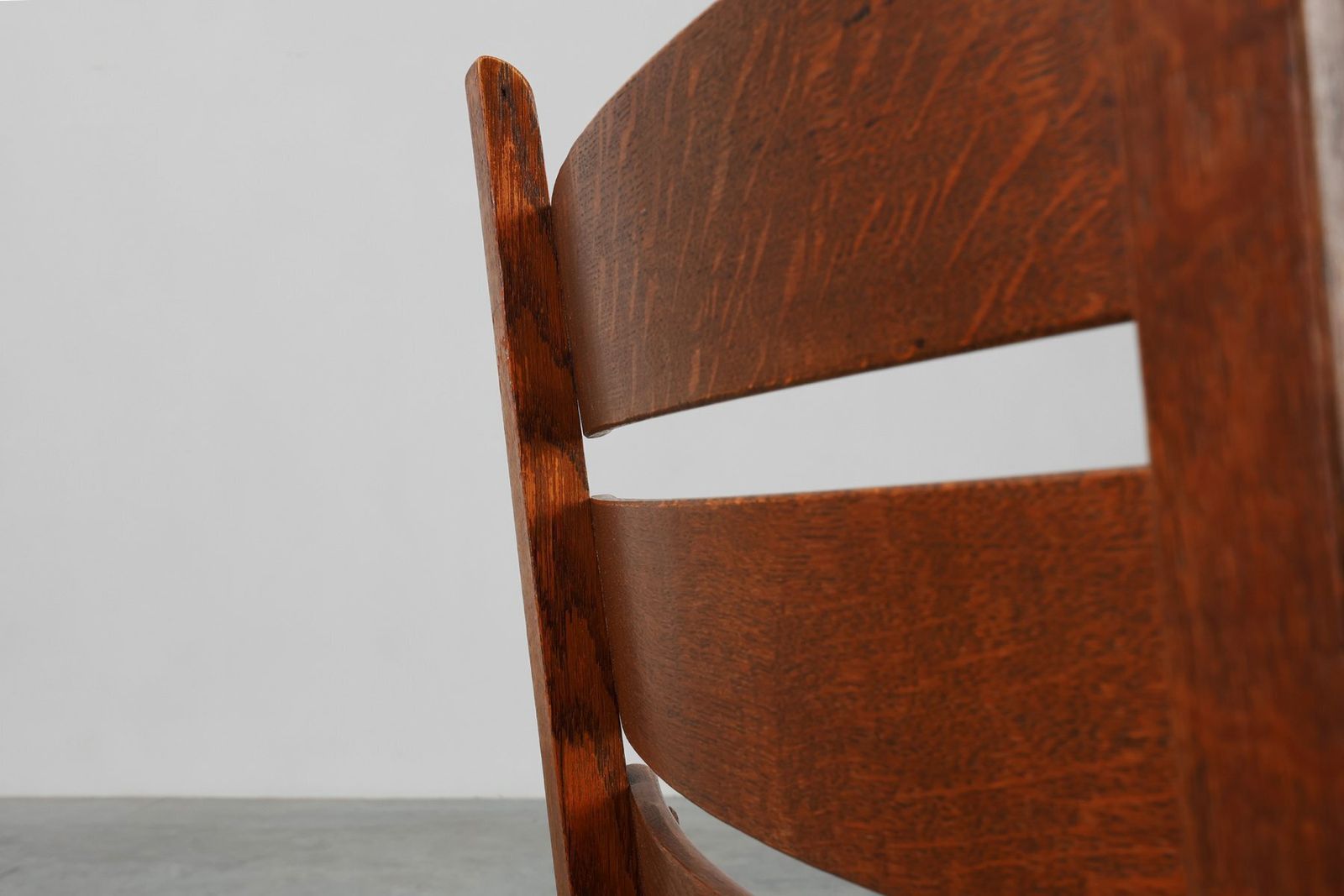 Mid Century Modern Brutalist Oak And Wicker Chair, 1960 photo vintage