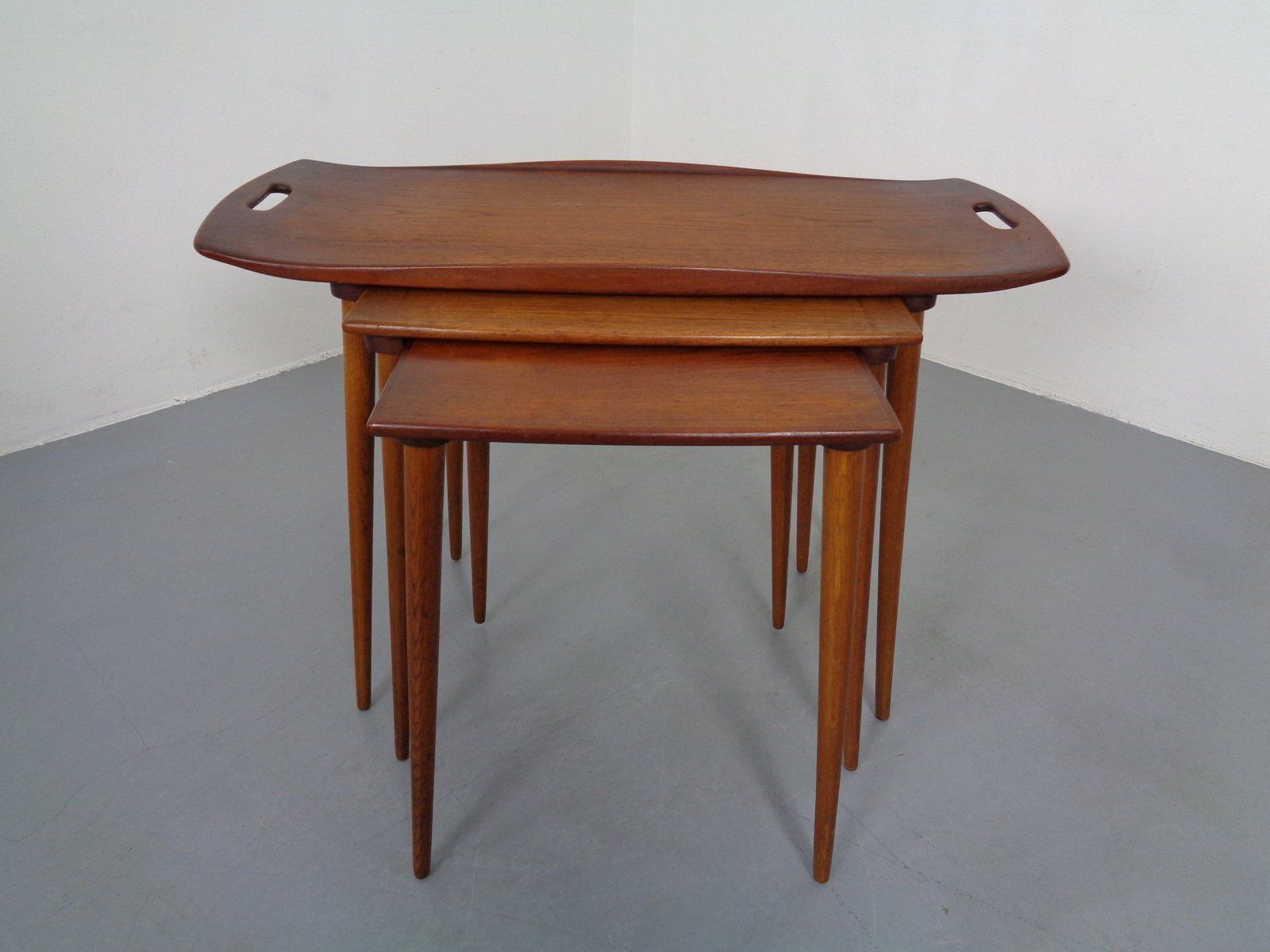 Danish Teak Nesting Tables By Jens Quistgaard For Nissen, 1960s, Set Of 3 photo buy