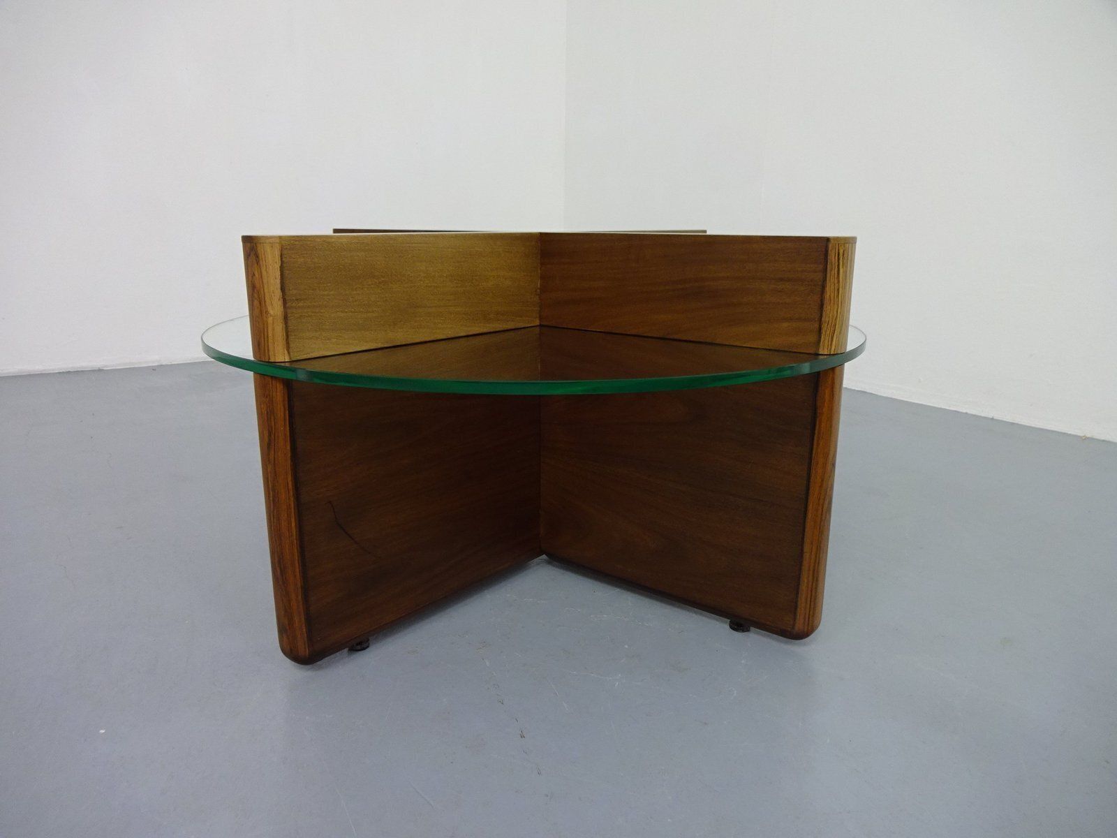 photo vinterior Italian Rosewood And Glass Coffee Table, 1960s