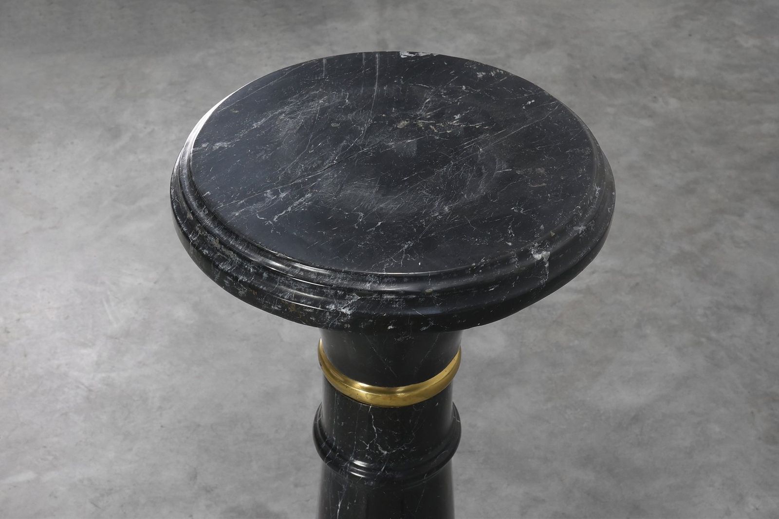 Antique Belgian Black Marble Column, France, 1900s photo buy