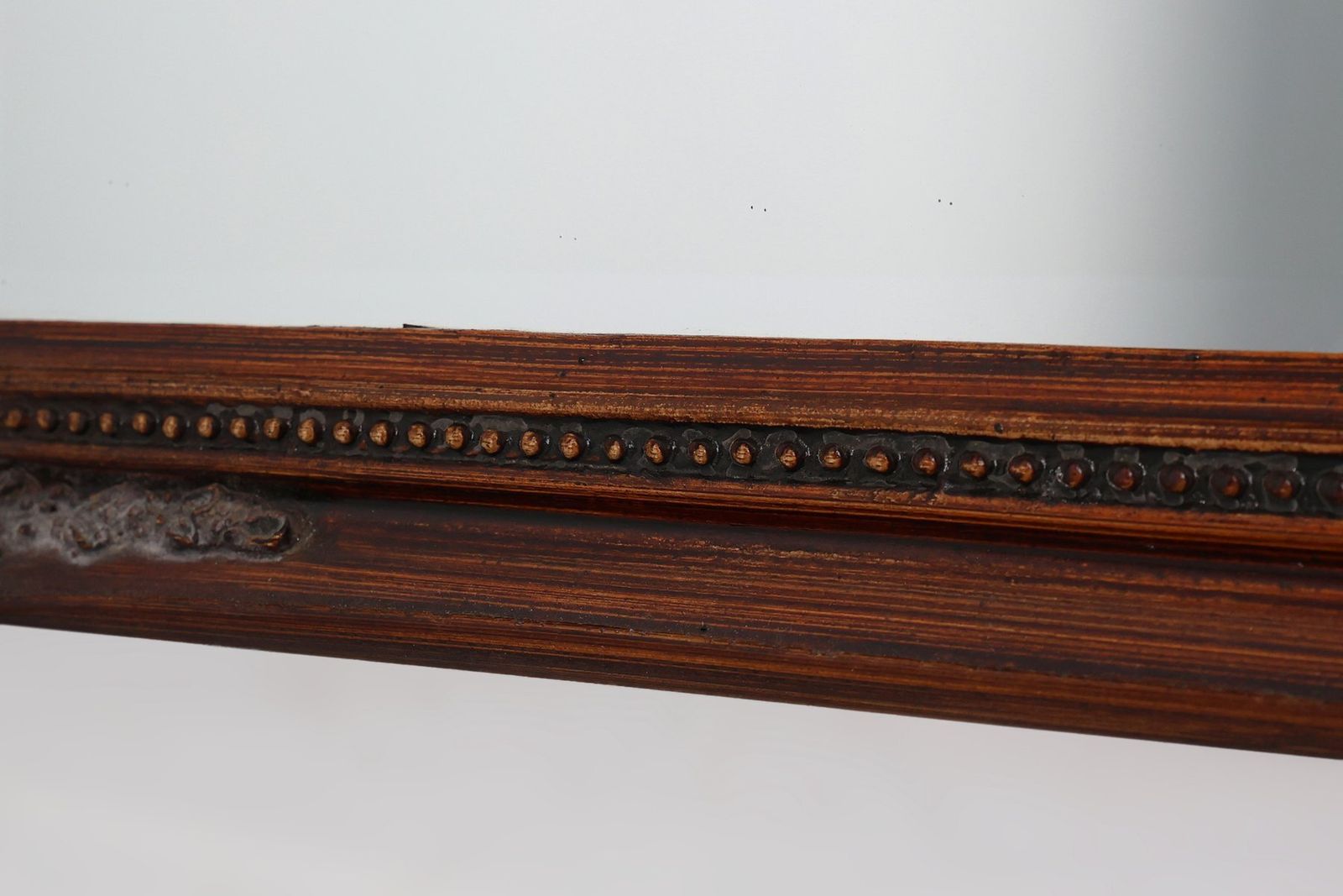 photo furniture Antique Facet Cut Mirror With Carved Wood Frame, France, 1850s