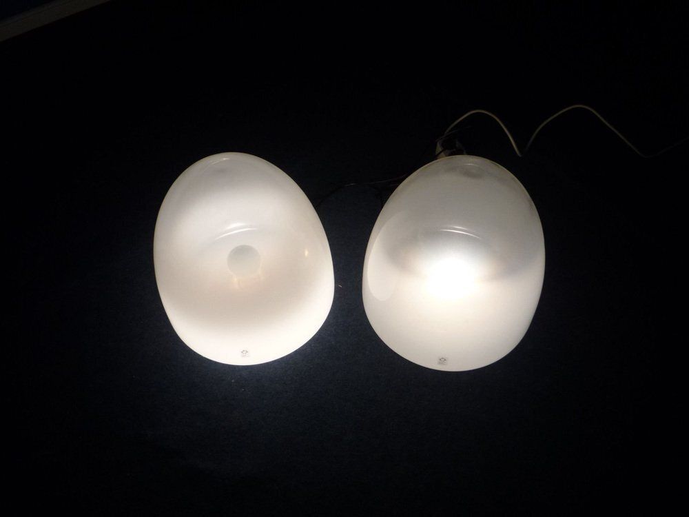 Italian Glass Floor Lamps By Giusto Toso For Leucos, 1960s, Set Of 2 photo for sale