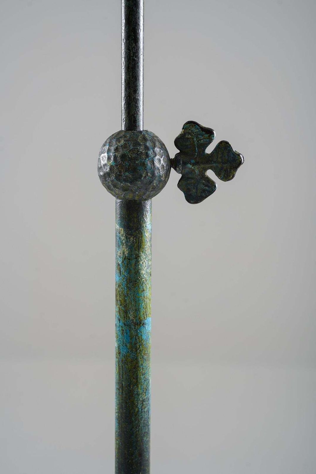 Swedish Floor Lamp In Patinated Brass, 1930s photo vintage