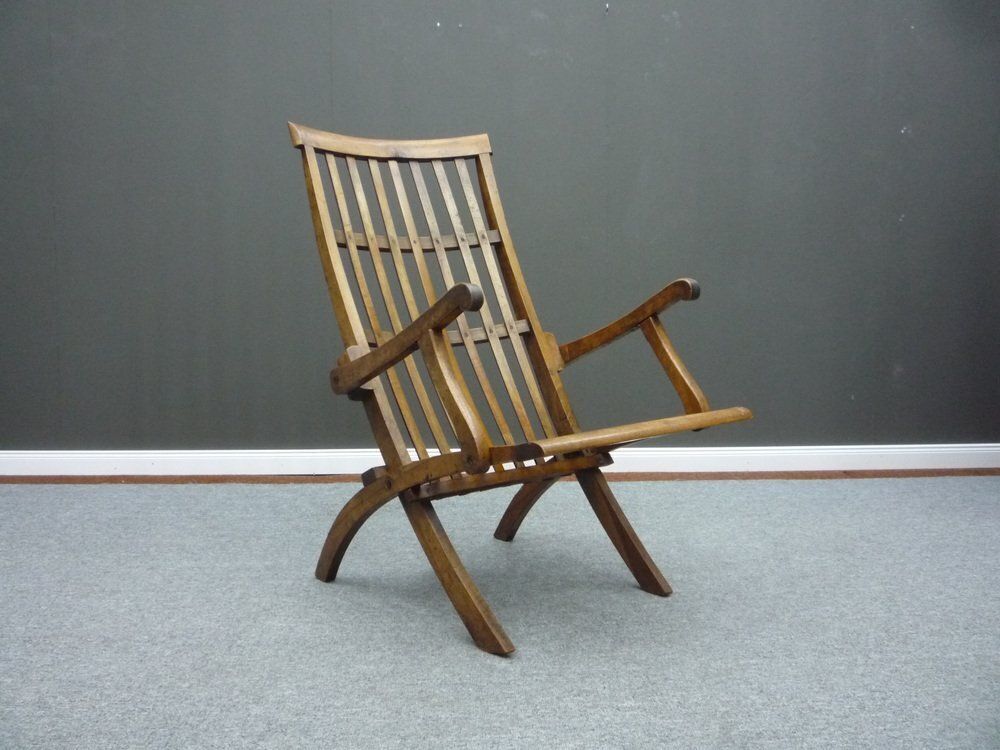 Biedermeier Folding Walnut Armchair, 1880s