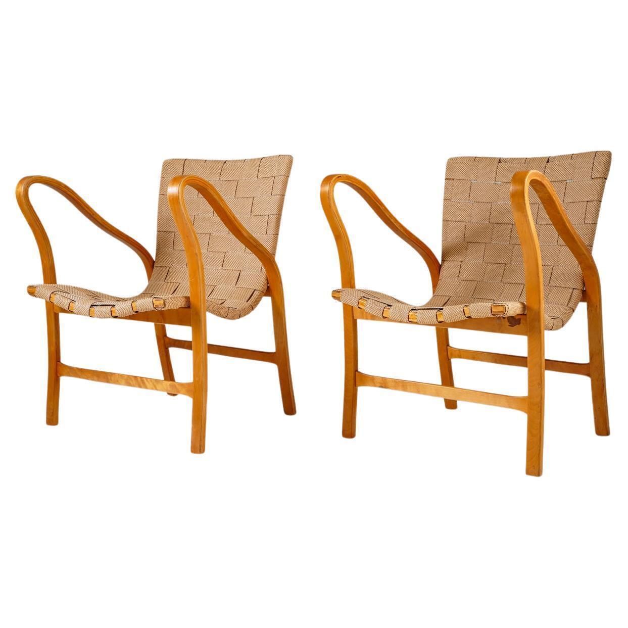 Lounge Chairs By Gustaf Axel Berg, Model Tösen