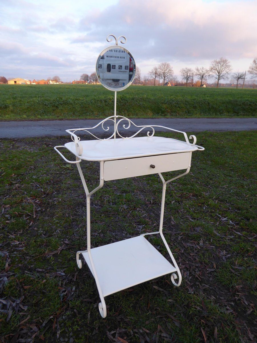 Industrial Metal Dressing Table, 1940s