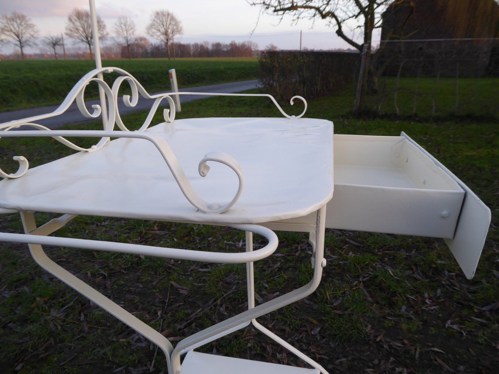 Industrial Metal Dressing Table, 1940s photo vinterior
