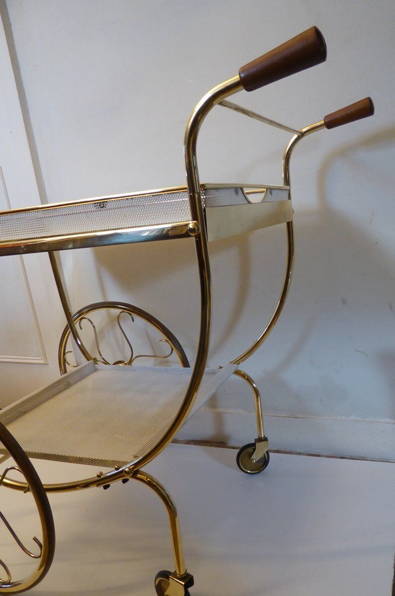 Swedish Brass Serving Cart By Josef Frank For Svenskt Tenn photo vinterior